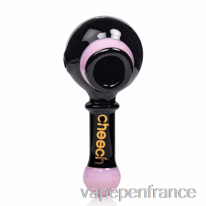 Cheech Verre Double Cuillère Pipe Noir / Stylo Vape Rose